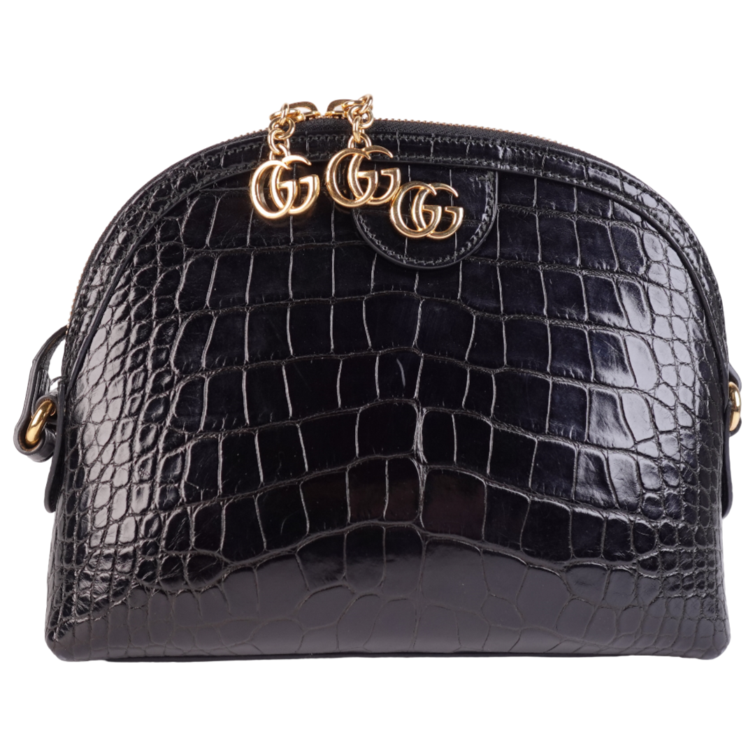 Gucci Ophidia Crocodile Crossbody Black