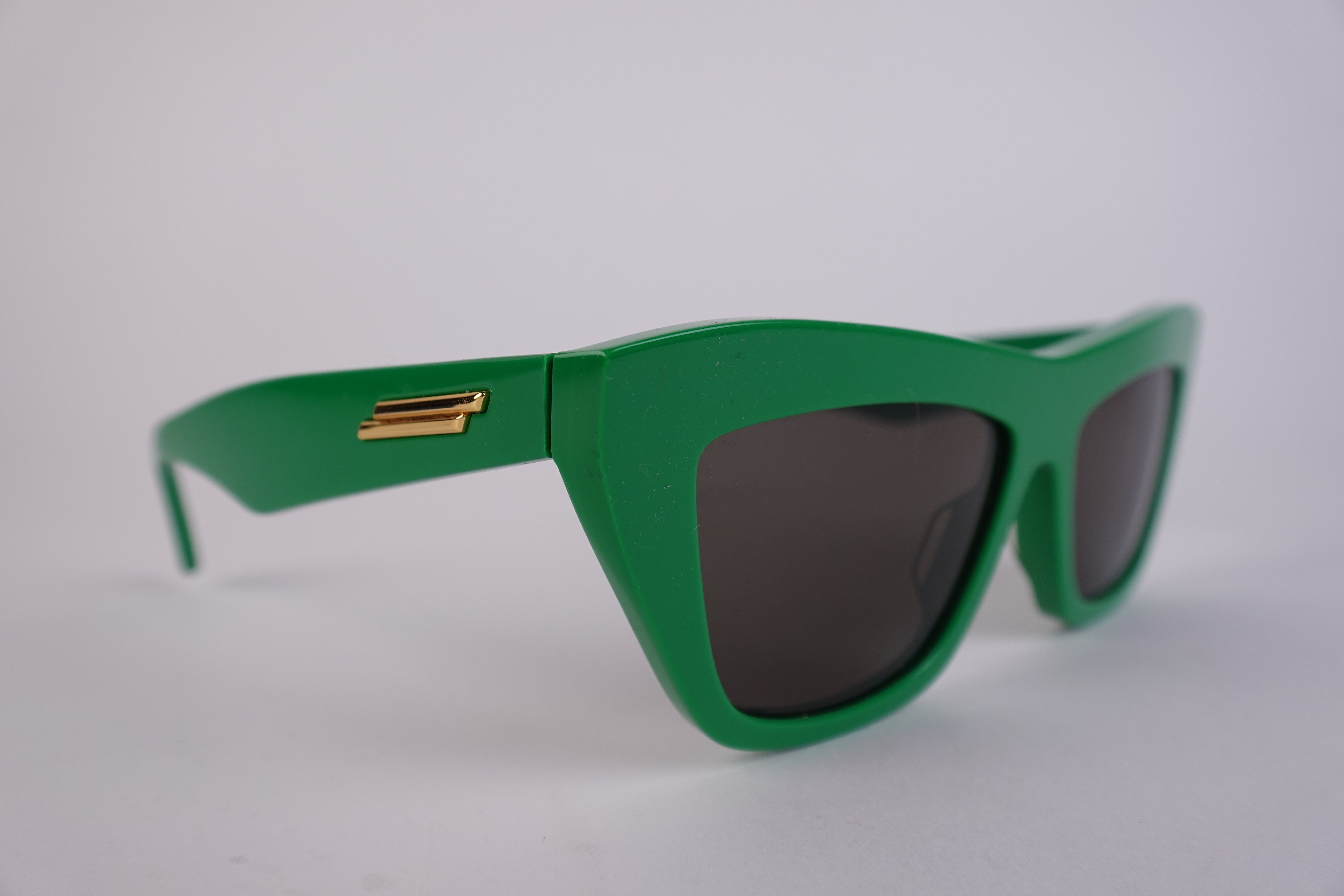 Bottega Veneta Green Cat Eye Sunglasses