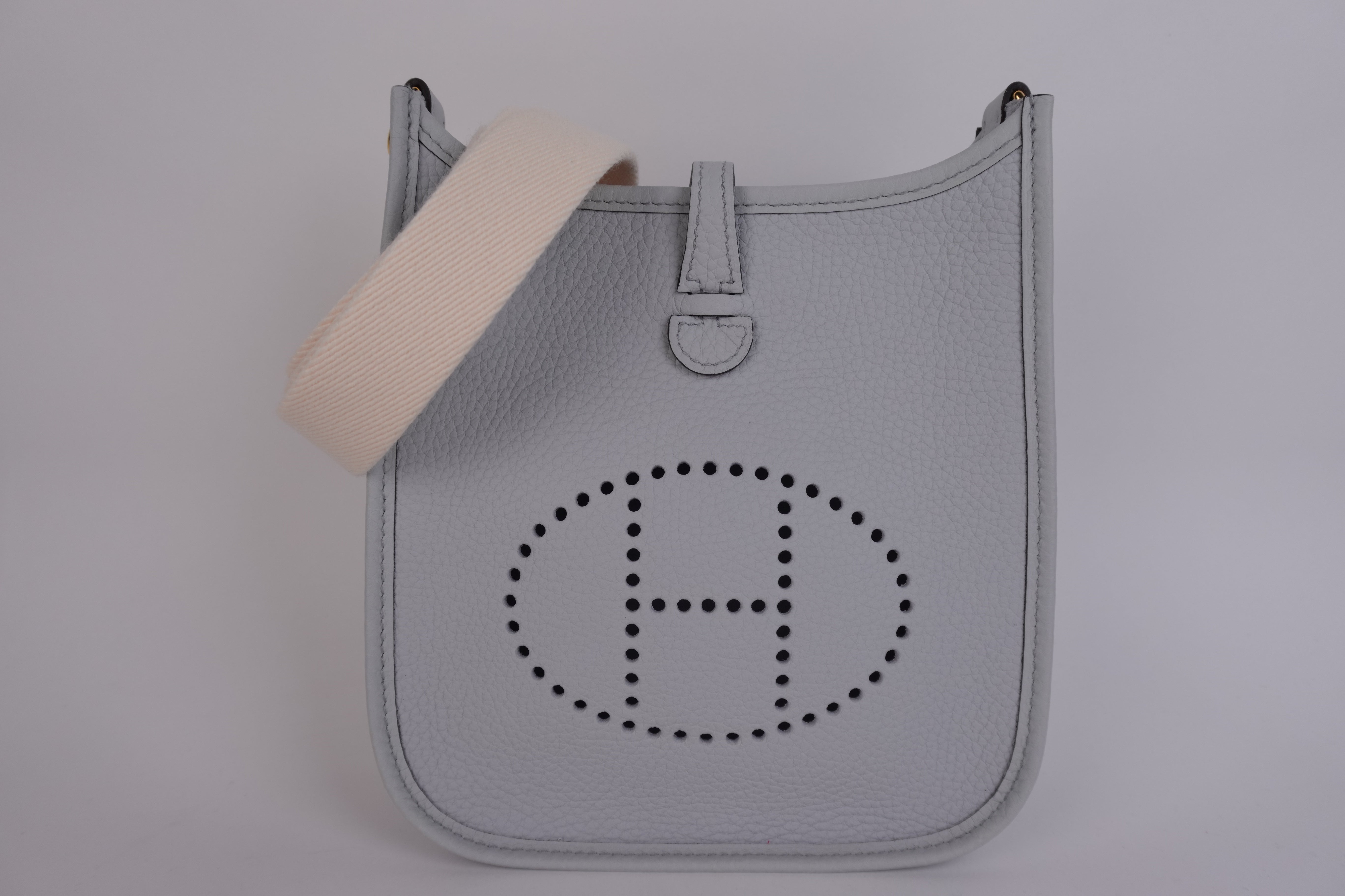 Hermes Evelyne 16 TPM Bleu Pale GHW