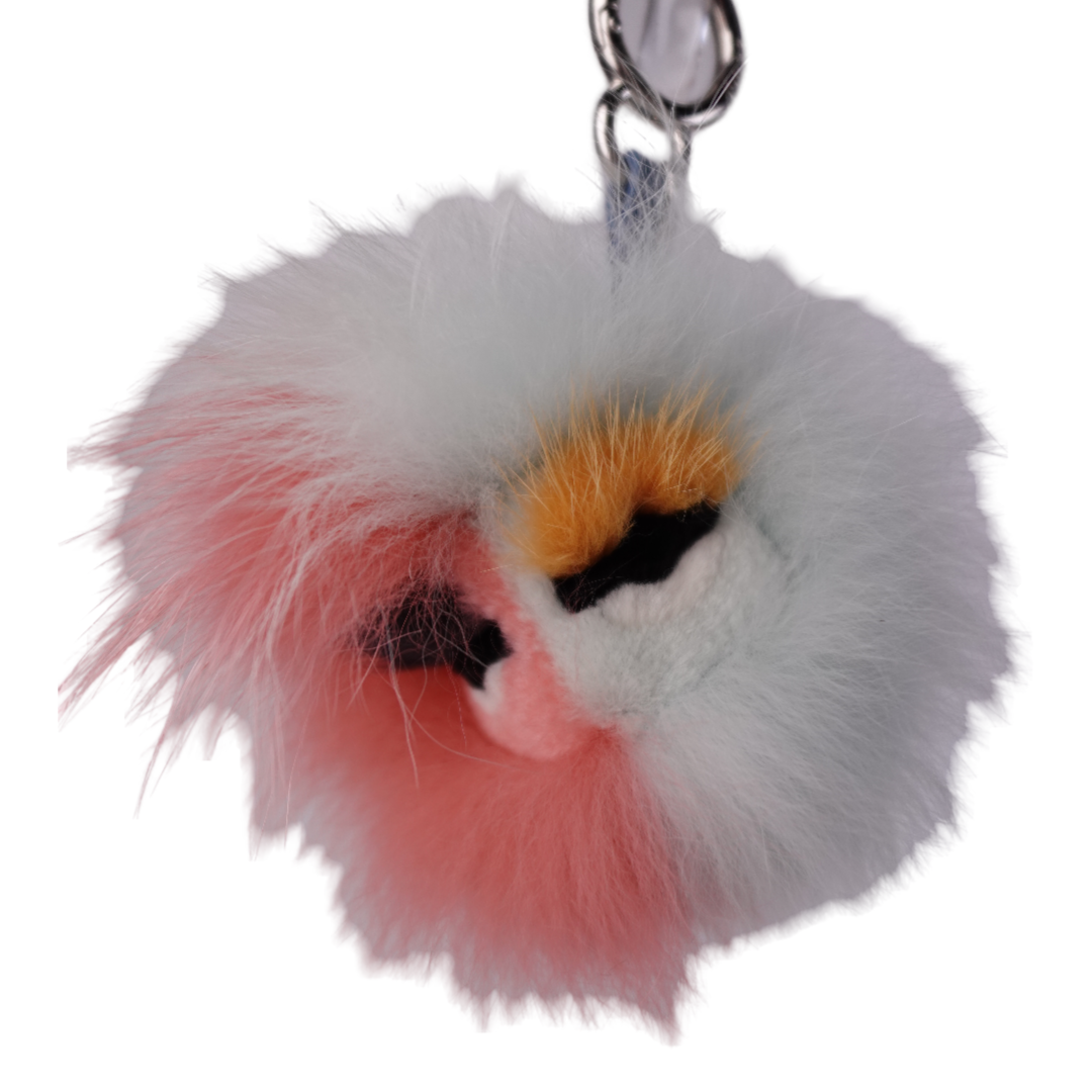 Fendi Small Monster Bag Charm Split Color Pink Mint Blue