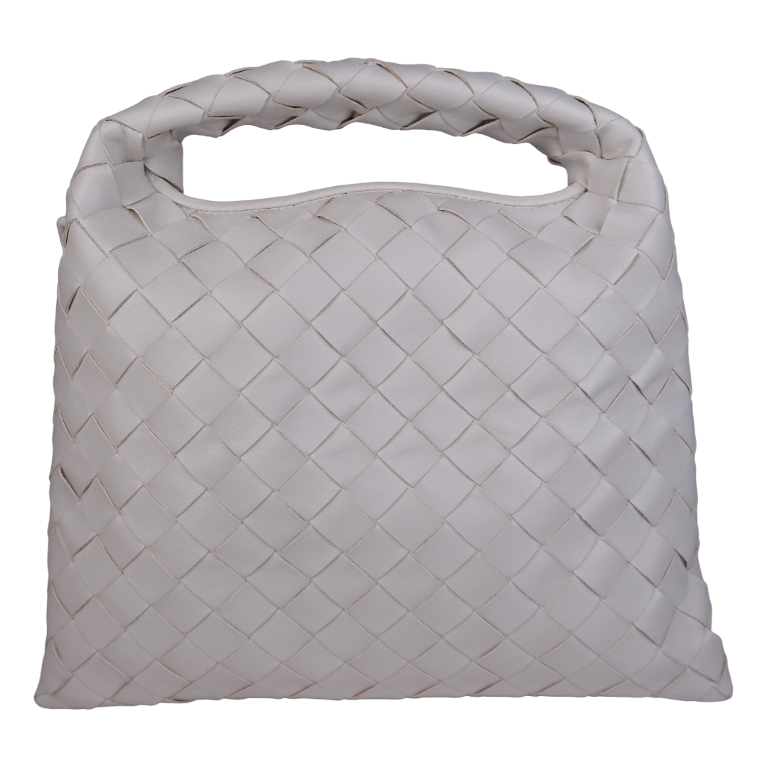 Bottega Veneta Intrecciato Mini Hop White