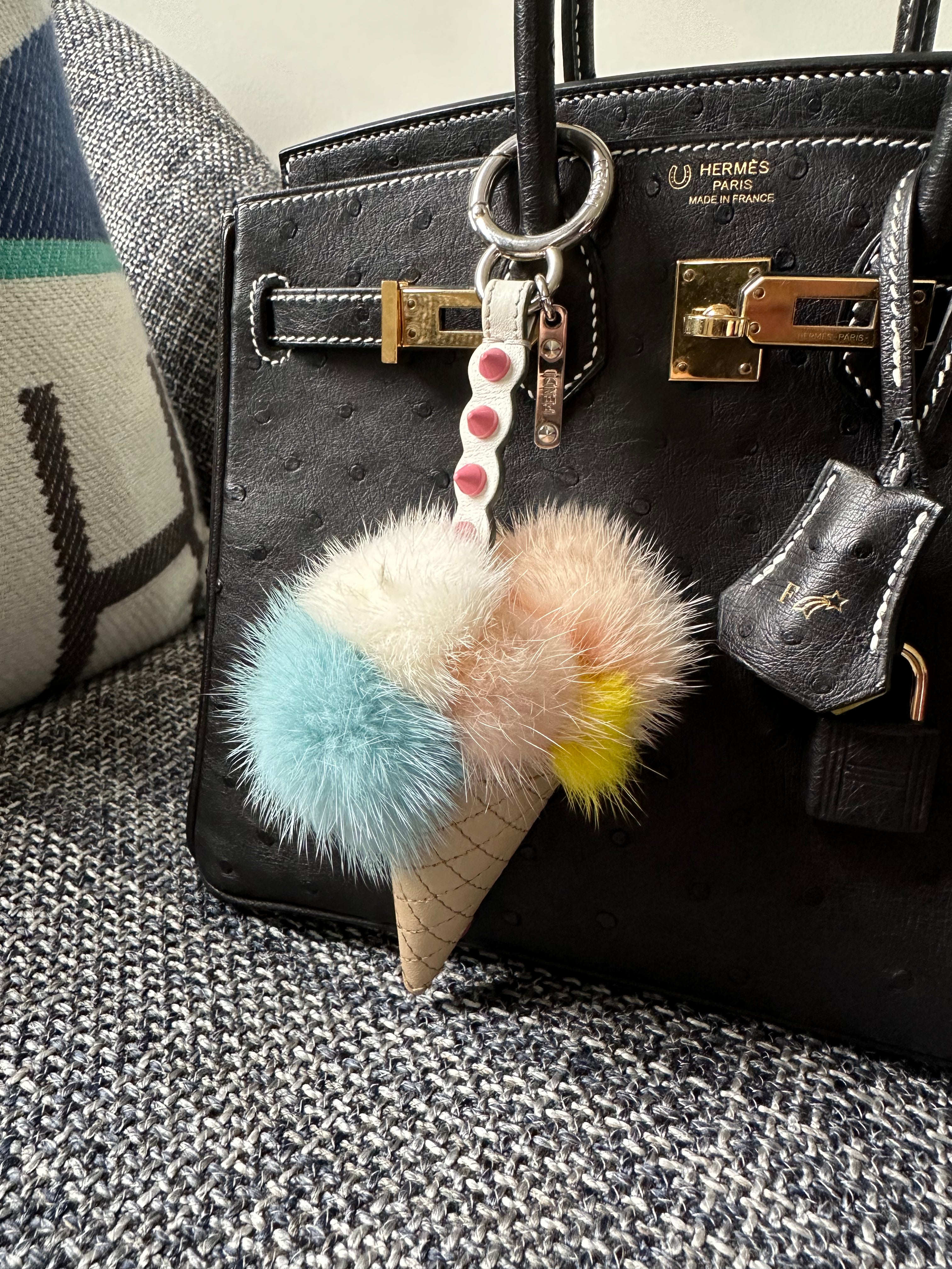 Fendi Fur ice cream Bag Charm